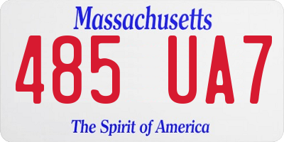 MA license plate 485UA7