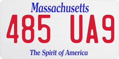 MA license plate 485UA9