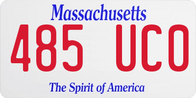 MA license plate 485UC0
