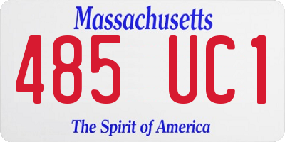 MA license plate 485UC1