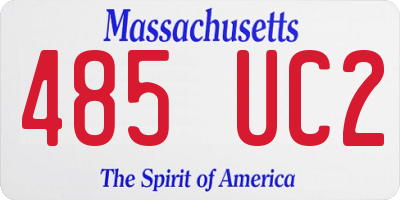 MA license plate 485UC2