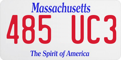 MA license plate 485UC3