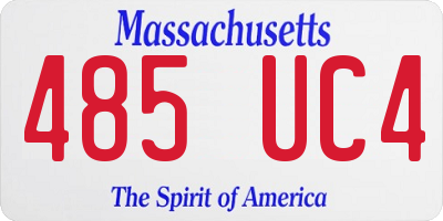 MA license plate 485UC4