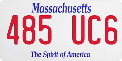 MA license plate 485UC6