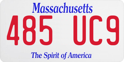 MA license plate 485UC9