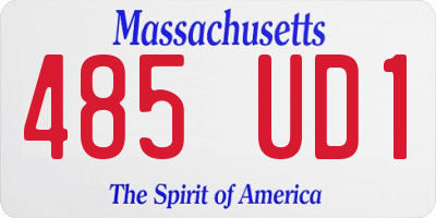 MA license plate 485UD1