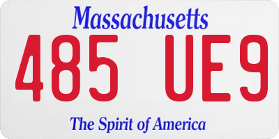 MA license plate 485UE9