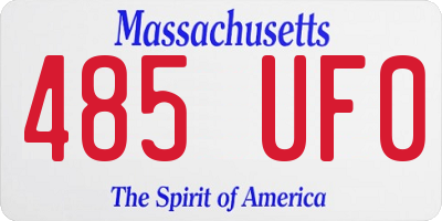 MA license plate 485UF0