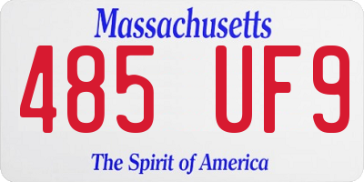MA license plate 485UF9