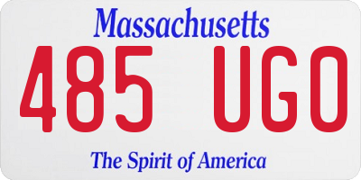 MA license plate 485UG0