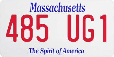 MA license plate 485UG1