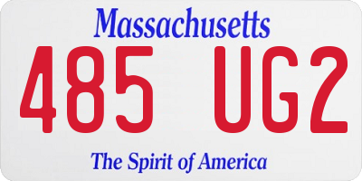 MA license plate 485UG2
