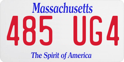 MA license plate 485UG4