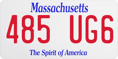 MA license plate 485UG6