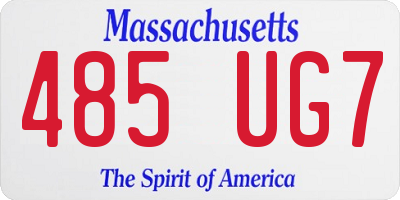 MA license plate 485UG7