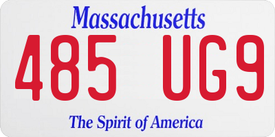 MA license plate 485UG9