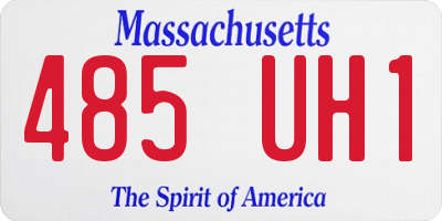 MA license plate 485UH1