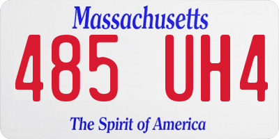 MA license plate 485UH4