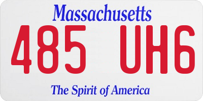 MA license plate 485UH6