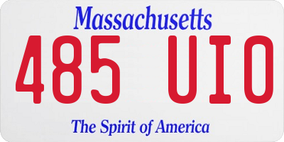 MA license plate 485UI0