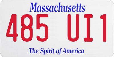 MA license plate 485UI1