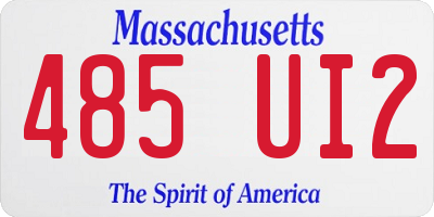 MA license plate 485UI2