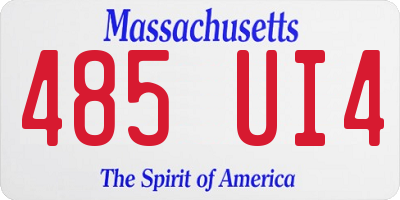 MA license plate 485UI4