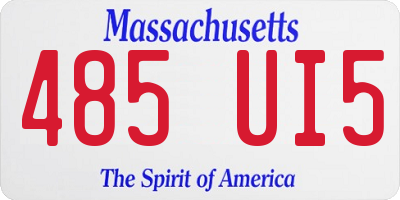 MA license plate 485UI5