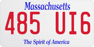 MA license plate 485UI6
