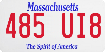 MA license plate 485UI8