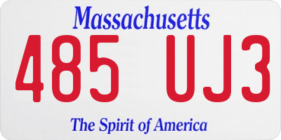 MA license plate 485UJ3
