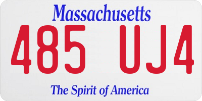 MA license plate 485UJ4