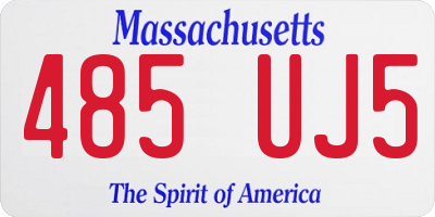MA license plate 485UJ5