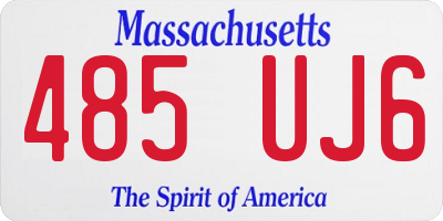 MA license plate 485UJ6