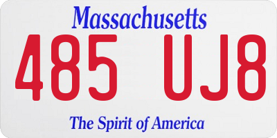MA license plate 485UJ8