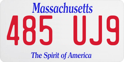 MA license plate 485UJ9