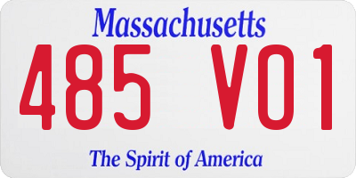 MA license plate 485VO1