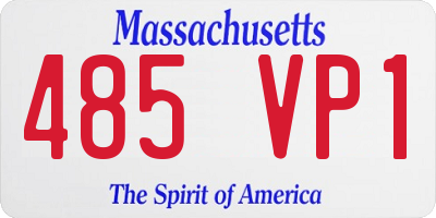 MA license plate 485VP1