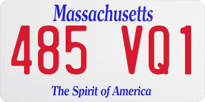 MA license plate 485VQ1
