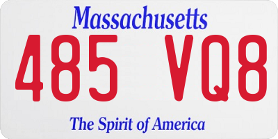 MA license plate 485VQ8