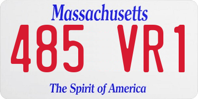 MA license plate 485VR1
