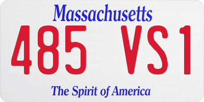 MA license plate 485VS1
