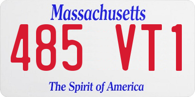 MA license plate 485VT1