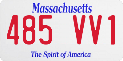 MA license plate 485VV1