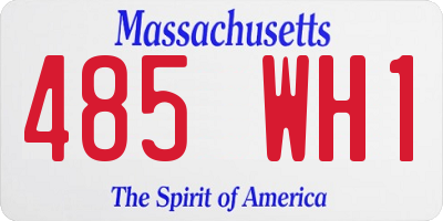 MA license plate 485WH1
