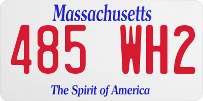 MA license plate 485WH2