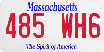 MA license plate 485WH6
