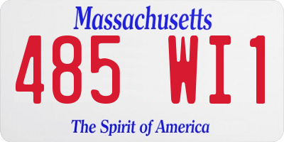 MA license plate 485WI1