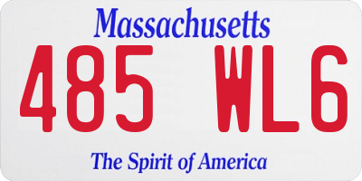 MA license plate 485WL6