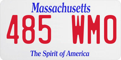 MA license plate 485WM0